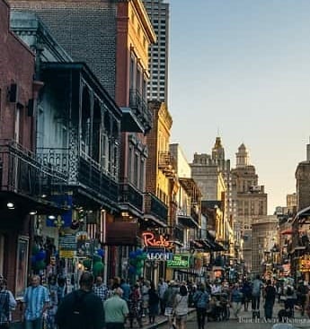 Bourbon Street in New Orleans Louisiana