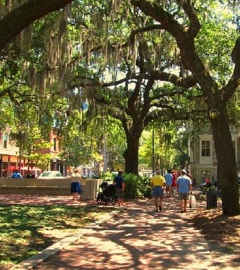 Chippewa Square in Savannah Georgia